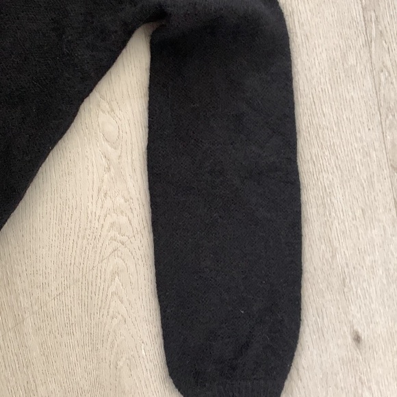 BANANA REPUBLIC balloon sleeves Wool Alpaca Blend Black Mock Neck Sweater XS - Picture 12 of 12